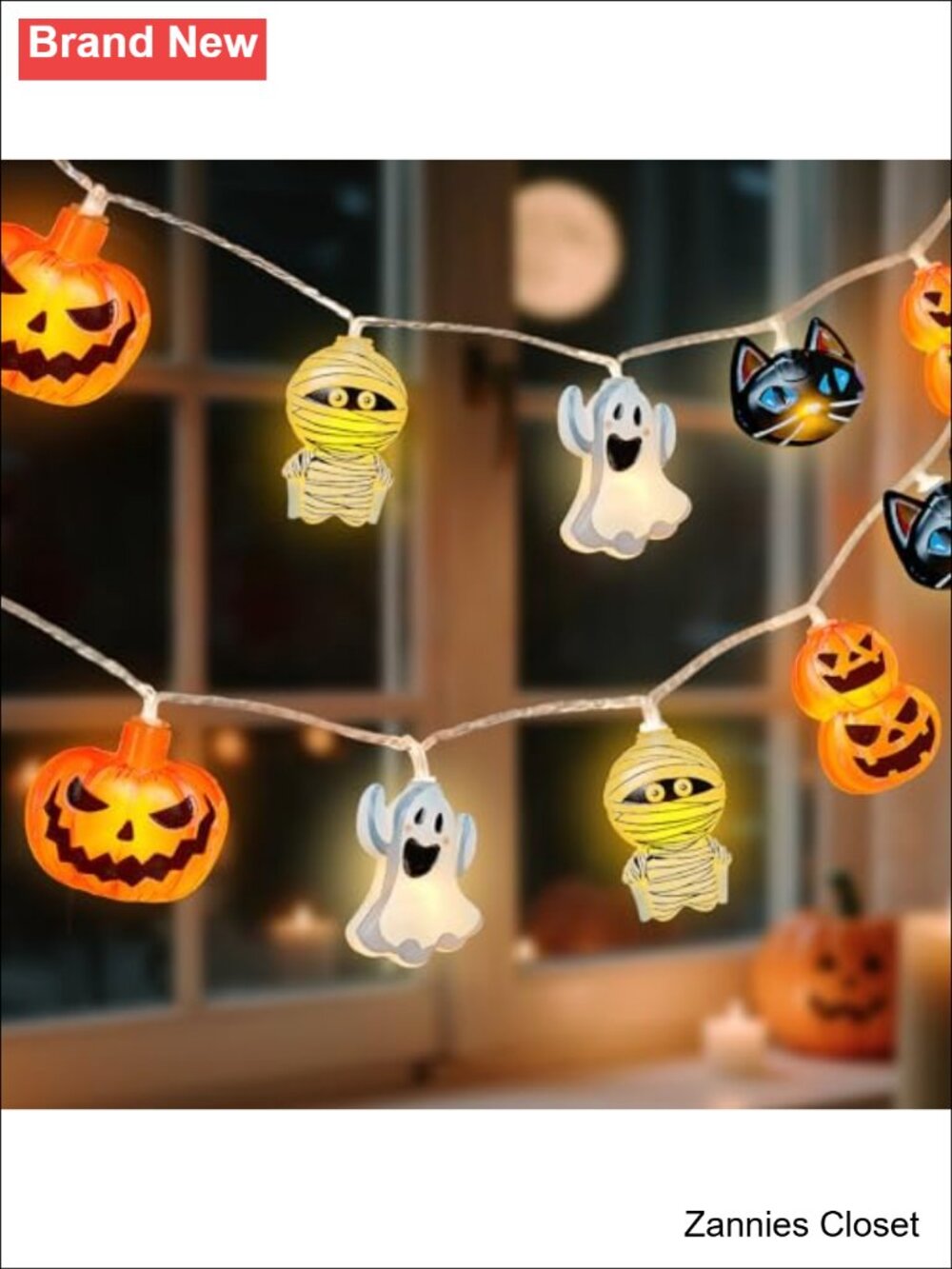 👻 20 LED Halloween String Lights 9.84 FT 8 Modes Waterproof Timer Battery